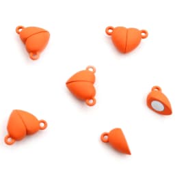5 Sets Love Heart Round Shaped Magnetic Connected Clasps Beads Charms End Caps for DIY Couple Bracelet Necklace Making
