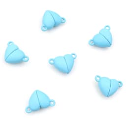 5 Sets Love Heart Round Shaped Magnetic Connected Clasps Beads Charms End Caps for DIY Couple Bracelet Necklace Making
