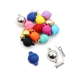 5 Sets Love Heart Round Shaped Magnetic Connected Clasps Beads Charms End Caps for DIY Couple Bracelet Necklace Making