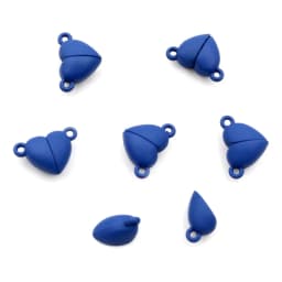 5 Sets Love Heart Round Shaped Magnetic Connected Clasps Beads Charms End Caps for DIY Couple Bracelet Necklace Making