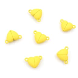 5 Sets Love Heart Round Shaped Magnetic Connected Clasps Beads Charms End Caps for DIY Couple Bracelet Necklace Making