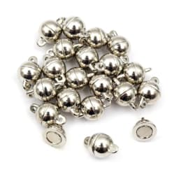 5 Sets Love Heart Round Shaped Magnetic Connected Clasps Beads Charms End Caps for DIY Couple Bracelet Necklace Making
