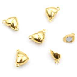5 Sets Love Heart Round Shaped Magnetic Connected Clasps Beads Charms End Caps for DIY Couple Bracelet Necklace Making