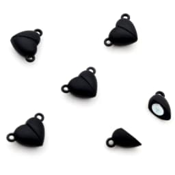 5 Sets Love Heart Round Shaped Magnetic Connected Clasps Beads Charms End Caps for DIY Couple Bracelet Necklace Making