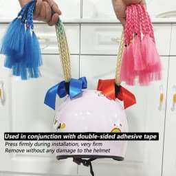 2pcs Quality Braids For Motorcycle Helmet Ponytail Sucker Braids Wig For Woman Helmet Decor Ears Twist Accessories 164 Colors