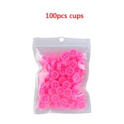 100Pcs False Eyelashes Blooming Cups Planting Grafting Rapid Bloom Sun Flower Glue Cup Fan Eyelash Extension Makeup Tools