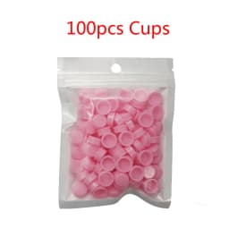 100Pcs False Eyelashes Blooming Cups Planting Grafting Rapid Bloom Sun Flower Glue Cup Fan Eyelash Extension Makeup Tools