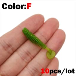 OUTKIT 10Pcs/lot Wobblers Mini Fishing Soft Lures Rubber Soft Baits 3.5cm/4.5cm Soft Worm Artificial Baits Bass Silicone Fish