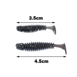 OUTKIT 10Pcs/lot Wobblers Mini Fishing Soft Lures Rubber Soft Baits 3.5cm/4.5cm Soft Worm Artificial Baits Bass Silicone Fish
