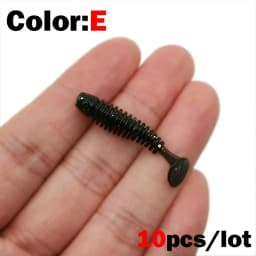 OUTKIT 10Pcs/lot Wobblers Mini Fishing Soft Lures Rubber Soft Baits 3.5cm/4.5cm Soft Worm Artificial Baits Bass Silicone Fish