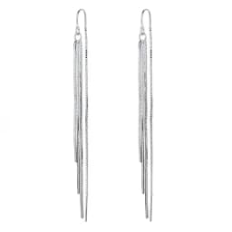 CIAXY Silver Color Geometric Rhombus Earrings for Women Temperament Tassel Long Ear Line Earring 2021 Fashion Jewelry Gift