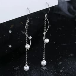CIAXY Silver Color Geometric Rhombus Earrings for Women Temperament Tassel Long Ear Line Earring 2021 Fashion Jewelry Gift