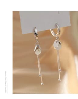 CIAXY Silver Color Geometric Rhombus Earrings for Women Temperament Tassel Long Ear Line Earring 2021 Fashion Jewelry Gift
