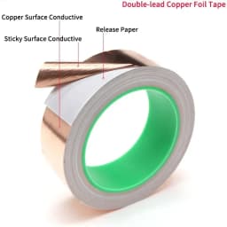 Adhesive Conductive Copper Foil Tape 5/6/8/10/15/20/25/30/35/40/45/50mm Single/Double Sided Conduct Copper Foil Tapes Length 20M