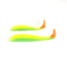 5pcs/Lot Soft Lures 50mm 70mm T Tail Jigging Wobblers Fishing Lure Tackle Double Color Bass Pike Aritificial Silicone Swimbait