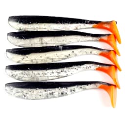 5pcs/Lot Soft Lures 50mm 70mm T Tail Jigging Wobblers Fishing Lure Tackle Double Color Bass Pike Aritificial Silicone Swimbait