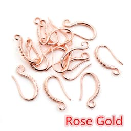 20pcs 19x10mm Rhodium Silver Gold Plated Earring Findings Earrings Clasps Hooks Fittings DIY Jewelry Making Accessories Earwire
