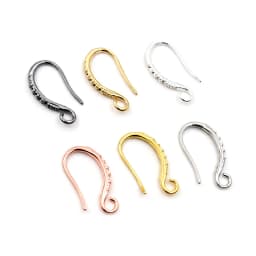 20pcs 19x10mm Rhodium Silver Gold Plated Earring Findings Earrings Clasps Hooks Fittings DIY Jewelry Making Accessories Earwire