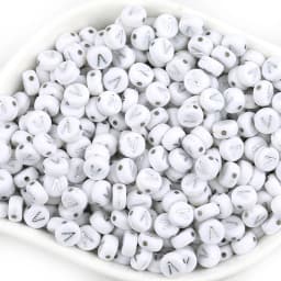 100pcs/lot Acrylic Silver Color Letter Beads Charms A-Z DIY Loose Beads Initial Alphabe Letter Beads Fit Women Bracelet Making