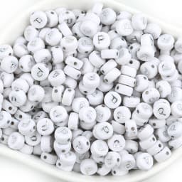 100pcs/lot Acrylic Silver Color Letter Beads Charms A-Z DIY Loose Beads Initial Alphabe Letter Beads Fit Women Bracelet Making