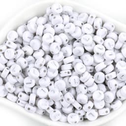 100pcs/lot Acrylic Silver Color Letter Beads Charms A-Z DIY Loose Beads Initial Alphabe Letter Beads Fit Women Bracelet Making