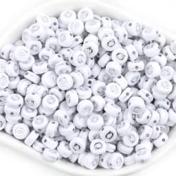 100pcs/lot Acrylic Silver Color Letter Beads Charms A-Z DIY Loose Beads Initial Alphabe Letter Beads Fit Women Bracelet Making