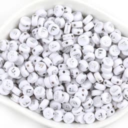 100pcs/lot Acrylic Silver Color Letter Beads Charms A-Z DIY Loose Beads Initial Alphabe Letter Beads Fit Women Bracelet Making
