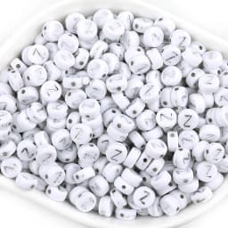 100pcs/lot Acrylic Silver Color Letter Beads Charms A-Z DIY Loose Beads Initial Alphabe Letter Beads Fit Women Bracelet Making