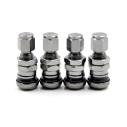 4Pcs Car Truck Motorcycle Valve Short Stems Metal Bolt Tire Valve Stem Kit with Dust Cap