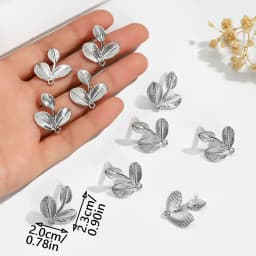 10Pcs DIY Earrings Setting Matt Golden Square Hollow Star Stud Earrings Connectors Earrings Base for Jewelry Making Accessories