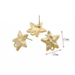 10Pcs DIY Earrings Setting Matt Golden Square Hollow Star Stud Earrings Connectors Earrings Base for Jewelry Making Accessories