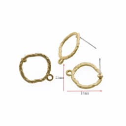 10Pcs DIY Earrings Setting Matt Golden Square Hollow Star Stud Earrings Connectors Earrings Base for Jewelry Making Accessories