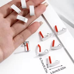 10Pcs DIY Earrings Setting Matt Golden Square Hollow Star Stud Earrings Connectors Earrings Base for Jewelry Making Accessories