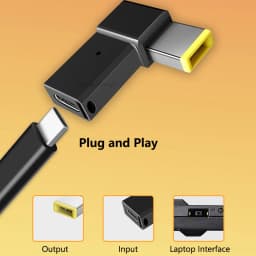 ​100W USB Type C Fast Charging Adapter Plug Connector Universal USB C Laptop Charger Converter for Dell Asus Hp Acer Lenovo