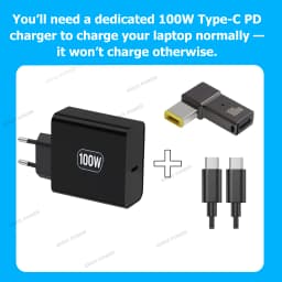 ​100W USB Type C Fast Charging Adapter Plug Connector Universal USB C Laptop Charger Converter for Dell Asus Hp Acer Lenovo