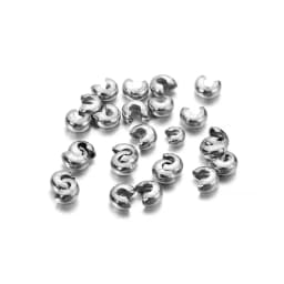 50-100pcs/lot Copper Round Covers Crimp End Beads Dia 3 4 5 mm Stopper Spacer Beads For DIY Jewelry Making Findings Supplies