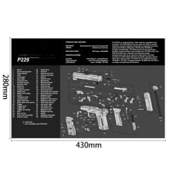 AR15 AK47 Gun Cleaning Rubber Mat Mouse Pad for Pistol GEN5 Glock 17 19 1911 Beretta 92 P320 CZ 75 CZ SHADOW 2 HK USP accesories