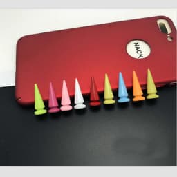 10Sets 10*24mm Cone Colorful Spikes And Studs For Clothes DIY Handmade Cool Punk Garment Rivets Leather Craft Bag Shoes