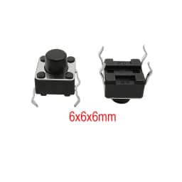 50Pcs 6x6mm Tactile Tact Mini Push Button Switch PCB Panel Momentary DIP 4 Pin Self-Reset Switch 6*6*4.3/5/6/7/8/9/10/11/12/13MM