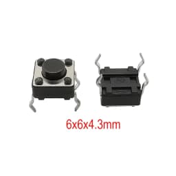 50Pcs 6x6mm Tactile Tact Mini Push Button Switch PCB Panel Momentary DIP 4 Pin Self-Reset Switch 6*6*4.3/5/6/7/8/9/10/11/12/13MM