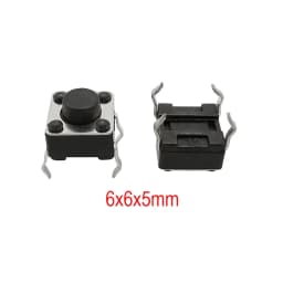 50Pcs 6x6mm Tactile Tact Mini Push Button Switch PCB Panel Momentary DIP 4 Pin Self-Reset Switch 6*6*4.3/5/6/7/8/9/10/11/12/13MM