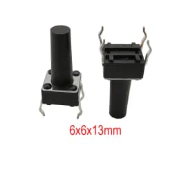 50Pcs 6x6mm Tactile Tact Mini Push Button Switch PCB Panel Momentary DIP 4 Pin Self-Reset Switch 6*6*4.3/5/6/7/8/9/10/11/12/13MM