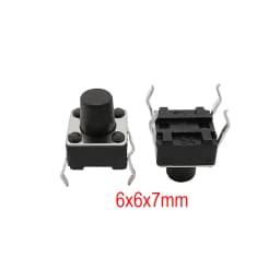 50Pcs 6x6mm Tactile Tact Mini Push Button Switch PCB Panel Momentary DIP 4 Pin Self-Reset Switch 6*6*4.3/5/6/7/8/9/10/11/12/13MM