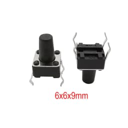 50Pcs 6x6mm Tactile Tact Mini Push Button Switch PCB Panel Momentary DIP 4 Pin Self-Reset Switch 6*6*4.3/5/6/7/8/9/10/11/12/13MM