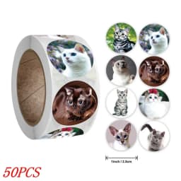 50-500pcs Kids Reward Sticker Puppy Dog Pattern Encouragement Stickers for Teachers Cute Animals Stickers Stationery Stickers