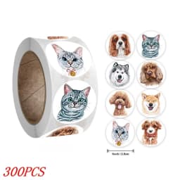 50-500pcs Kids Reward Sticker Puppy Dog Pattern Encouragement Stickers for Teachers Cute Animals Stickers Stationery Stickers