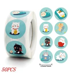 50-500pcs Kids Reward Sticker Puppy Dog Pattern Encouragement Stickers for Teachers Cute Animals Stickers Stationery Stickers