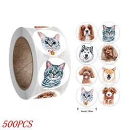 50-500pcs Kids Reward Sticker Puppy Dog Pattern Encouragement Stickers for Teachers Cute Animals Stickers Stationery Stickers