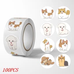 50-500pcs Kids Reward Sticker Puppy Dog Pattern Encouragement Stickers for Teachers Cute Animals Stickers Stationery Stickers