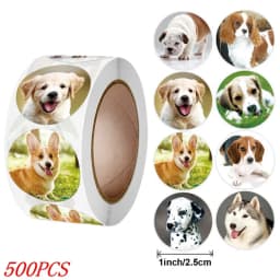 50-500pcs Kids Reward Sticker Puppy Dog Pattern Encouragement Stickers for Teachers Cute Animals Stickers Stationery Stickers